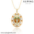 32549 China al por mayor multicolor oro color colgante oval Doce constelaciones colgante joyas